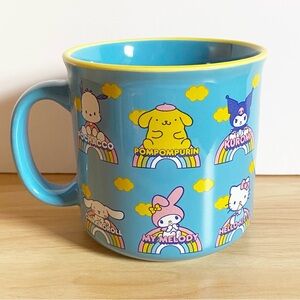 Sanrio Hello Kitty Rainbow Character Blue Mug 20 oz